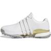 imageadidas Mens Tour360 24 Boost Golf ShoesFootwear WhiteGold MetallicSilver Metallic