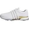 imageadidas Mens Tour360 24 Boost Golf ShoesFootwear WhiteGold MetallicSilver Metallic