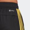 imageadidas Mens Train Essentials Piqu 3Stripes ShortsBlackBold Gold