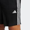imageadidas Mens Train Essentials Piqu 3Stripes ShortsBlackWhiteBlack