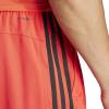 imageadidas Mens Train Essentials Piqu 3Stripes ShortsBright RedBlack