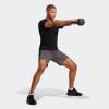 imageadidas Mens Train Essentials Piqu 3Stripes ShortsGreyBlack