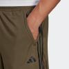 imageadidas Mens Train Essentials Piqu 3Stripes ShortsOlive Strata  Black