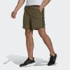 imageadidas Mens Train Essentials Piqu 3Stripes ShortsOlive Strata  Black