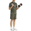 imageadidas Mens Train Essentials Piqu 3Stripes ShortsShadow OliveBlack