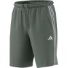 imageadidas Mens Train Essentials Piqu 3Stripes ShortsSilver GreenWhite