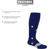 imageadidas Metro Soccer Socks 1 pair DISCONTINUEDDark Blue White Clear Grey4