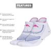 imageadidas Superlite Performance Tabbed No Show Running Socks with Achilles Protection 2PairWhiteLucid BlueLucid Fuchsia Pink