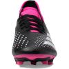 imageadidas Unisex Accuracy2 Firm Ground Soccer ShoeBlackWhiteTeam Shock Pink Laceless
