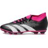 imageadidas Unisex Accuracy2 Firm Ground Soccer ShoeBlackWhiteTeam Shock Pink Laceless