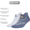 imageadidas Unisex Superlite Performance Tabbed No Show Running Socks with achilles protection 2PairPreloved Ink BlueHalo BlueSpark Orange