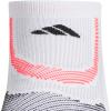 imageadidas Unisex Superlite Performance Tabbed No Show Running Socks with achilles protection 2PairWhiteBlackLucid Red