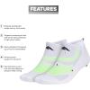 imageadidas Unisex Superlite Performance Tabbed No Show Running Socks with achilles protection 2PairWhiteGreen SparkBliss Lilac Purple