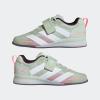 imageadidas UnisexAdult Adipower Weightlifting 3 Shoes Cross TrainerLinen GreenCloud WhiteBeam Pink