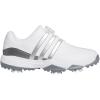 imageadidas UnisexChild Tour360 24 Boa Golf ShoesFootwear WhiteSilver MetallicIron Metallic