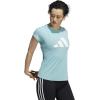 imageadidas Womens 3Stripes Training TShirtMint ToneWhite