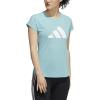 imageadidas Womens 3Stripes Training TShirtMint ToneWhite