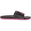 imageadidas Womens Adilette Comfort Slide SandalBlackLucid FuchsiaGold Metallic