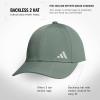 imageadidas Womens Backless Ponytail Hat Adjustable Fit Baseball CapSilver GreenSilver Metallic