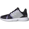 imageadidas Womens Courtjam Bounce Tennis ShoeBlackSilver MetallicGrey