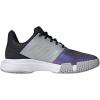 imageadidas Womens Courtjam Bounce Tennis ShoeBlackSilver MetallicGrey