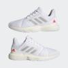 imageadidas Womens Courtjam Bounce Tennis ShoeWhiteSilver MetallicSolar Red