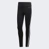 imageadidas Womens Designed 2 Move 3Stripes Highrise Long TightsBlackWhite