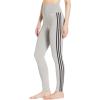 imageadidas Womens Designed 2 Move 3Stripes Highrise Long TightsMgh Solid GreyBlack