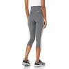 imageadidas Womens Designed 2 Move Highrise 3Stripes 34 Sport TightsDark Grey HeatherWhite