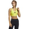imageadidas Womens Dont Rest Alphaskin Sports BraAcid YellowBlack