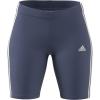 imageadidas Womens Essentials 3Stripes Bike ShortsCrew BlueWhite