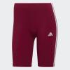 imageadidas Womens Essentials 3Stripes Bike ShortsLegacy BurgundyWhite