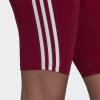 imageadidas Womens Essentials 3Stripes Bike ShortsLegacy BurgundyWhite