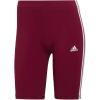 imageadidas Womens Essentials 3Stripes Bike ShortsLegacy BurgundyWhite