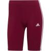 imageadidas Womens Essentials 3Stripes Bike ShortsLegacy BurgundyWhite