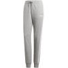 imageadidas Womens Essentials 3Stripes Fleece JoggersMedium Grey HeatherWhite