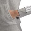 imageadidas Womens Essentials 3stripes Fleece Fullzip Hoodie SweatshirtMedium Grey HeatherWhite