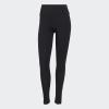 imageadidas Womens Essentials HighWaisted Logo LeggingsBlackGold Metallic