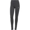 imageadidas Womens Essentials HighWaisted Logo LeggingsDark Grey HeatherMint Ton