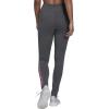 imageadidas Womens Essentials HighWaisted Logo LeggingsDark Grey HeatherRose Tone