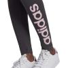 imageadidas Womens Essentials HighWaisted Logo LeggingsDark Solid GreyClear Pink
