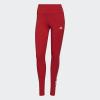 imageadidas Womens Essentials HighWaisted Logo LeggingsVivid RedWhite