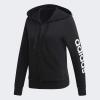 imageadidas Womens Essentials Linear HoodieBlackWhite