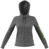 imageadidas Womens Essentials Linear HoodieDark Grey HeatherSignal Green