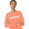 imageadidas Womens Essentials Linear SweatshirtSemi CoralWhite