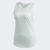 imageadidas Womens Essentials Linear Tank TopGreen TintWhite