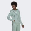 imageadidas Womens Essentials Logo FullZip HoodieHazy GreenWhite