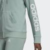 imageadidas Womens Essentials Logo FullZip HoodieHazy GreenWhite