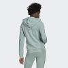 imageadidas Womens Essentials Logo FullZip HoodieHazy GreenWhite