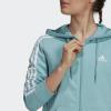 imageadidas Womens Essentials Logo FullZip HoodieMint TonWhite